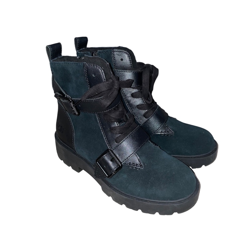 Ugg zorrah waterproof mix leather combat boots - Picture 5 of 13